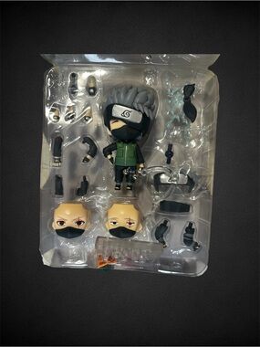 Kakashi Nendoroid-Style Collectible Figure - Gray & Green